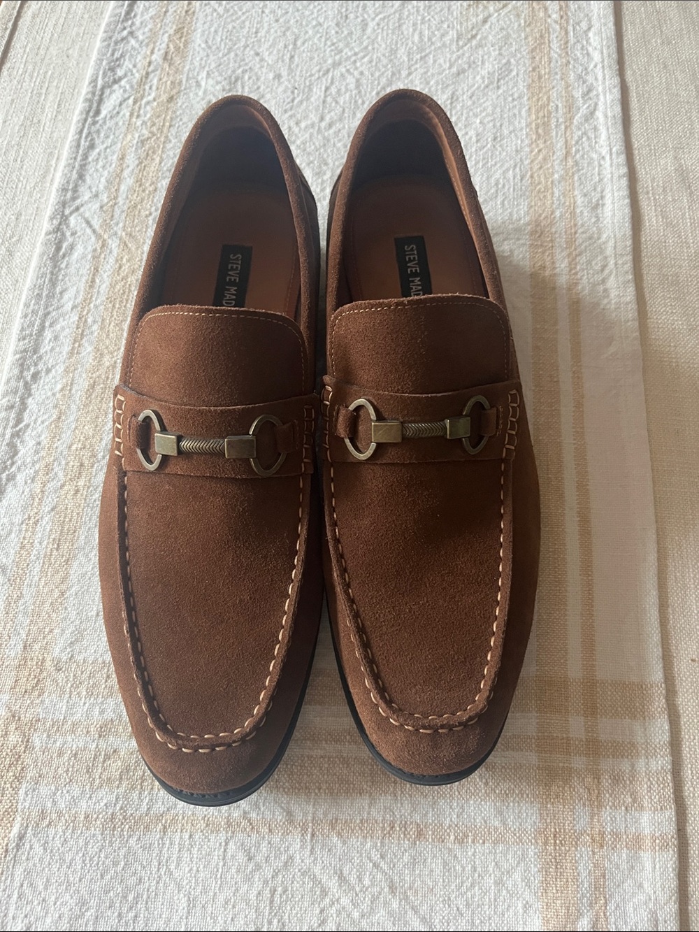 Steve Madden Brown Suede Bit Moccasin Loafers